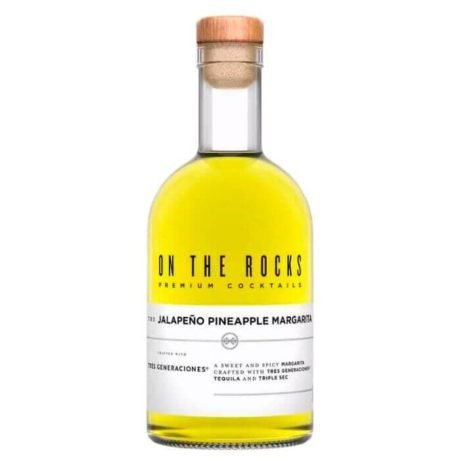ON THE ROCKS JALAPEÑO PINEAPPLE MARGARITA TRES GENERACIONES TEQUILA PREMIUM COCKTAILS 375ML