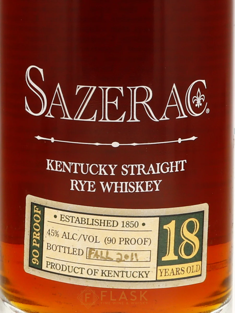Sazerac 18 Year Old Rye Whiskey 2011 1 Sazerac 18 Year Old Rye Whiskey 2011