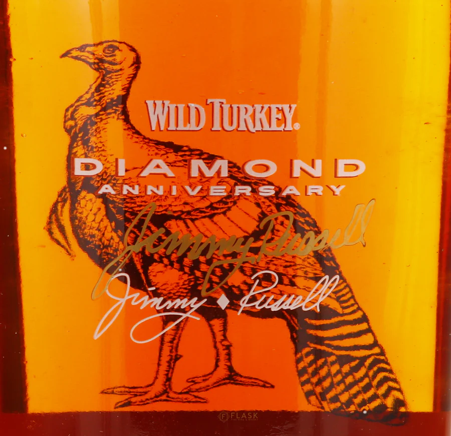 Wild Turkey Diamond Anniversary Bourbon Autographed By Jimmy Russell 1 Wild Turkey Diamond Anniversary Bourbon Autographed By Jimmy Russell