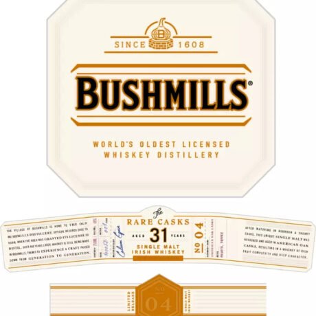 Bushmills Rare Casks 31 Year Old Limited Release No. 04 Irish Whiskey