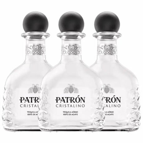Patron Cristalino Anejo Tequila 3-Pack Bundle