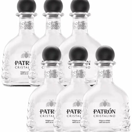 Patron Cristalino Anejo Tequila 6-Pack Bundle