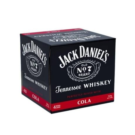 Jack Daniel's Tennessee Whiskey Cola 4 Pack Cans